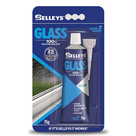Silicone Glass Clear 75g Selleys
