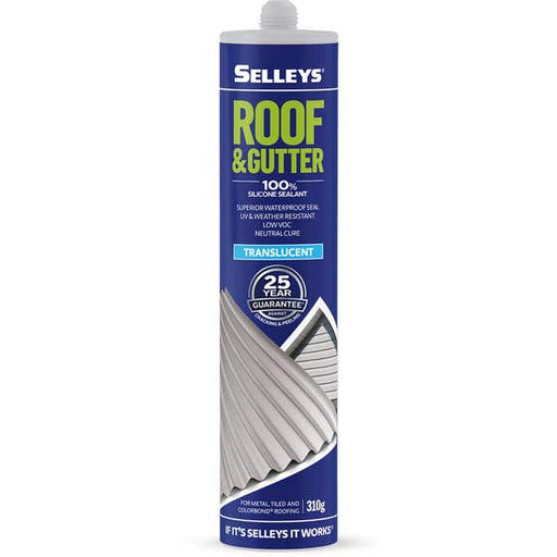Silicone Roof Gutter Transparent 310g Selleys