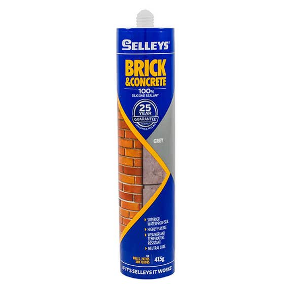 Silicone Brick Concrete Grey 415g Selleys
