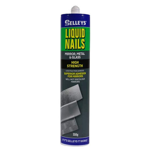 Adhesive Liquid Nails Mirror Metal Glass 310g Selleys