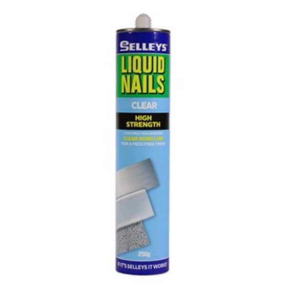 Adhesive Liquid Nails Clear 250g Selleys