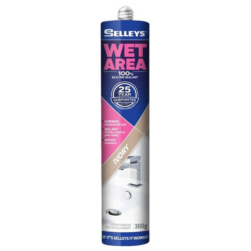 Silicone Wet Area Ivory 300g Selleys