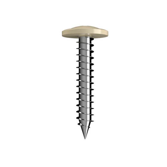 Screw Button Head Needle Point White 8gx25 100pk Bremick