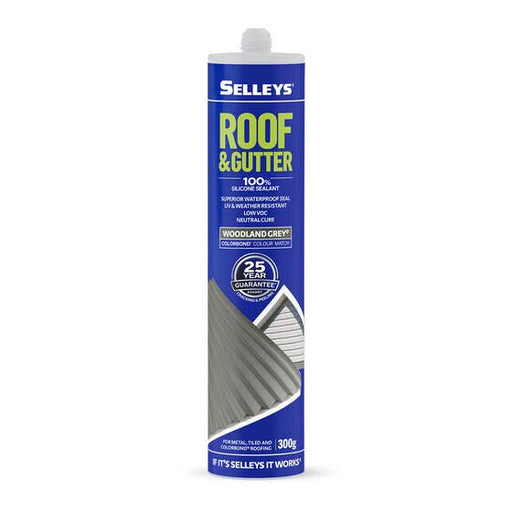 Silicone Roof Gutter Woodland Grey 300g Selleys