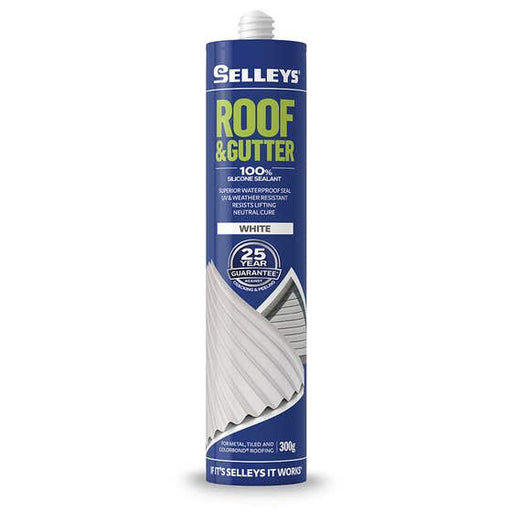 Silicone Roof Gutter White 300g Selleys
