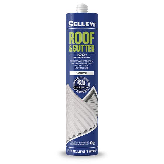 Silicone Roof Gutter White 300g Selleys