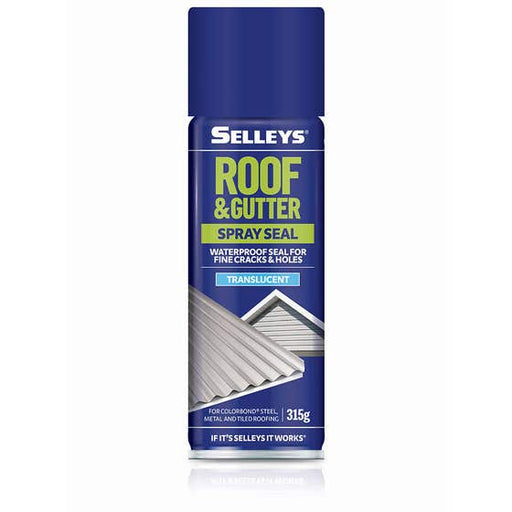 Silicone Roof Gutter Spray Trans 315g Selleys