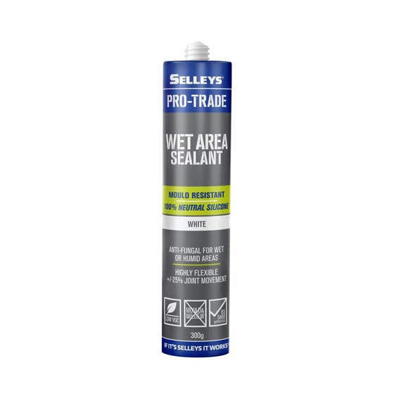 Silicone Wet Area Pro-trade White 300g Selleys