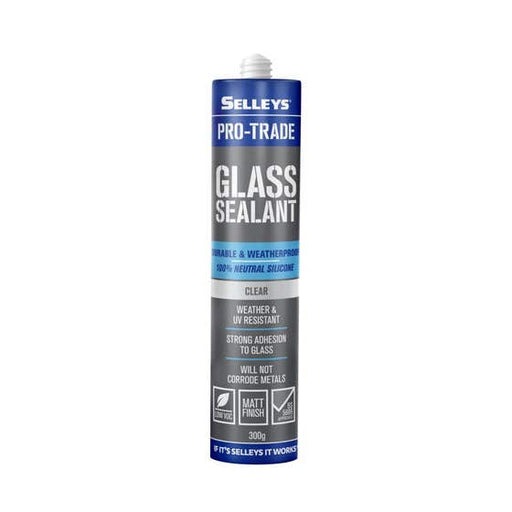 Silicone Glass Pro-trade Clear 300g Selleys