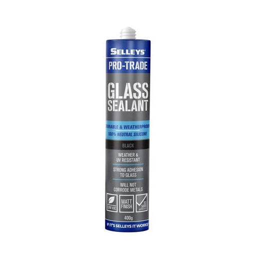 Silicone Glass Pro-trade Black 300g Selleys