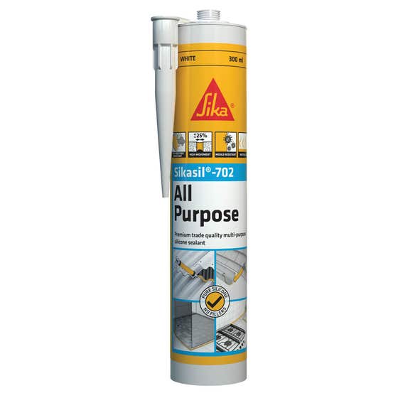 Silicone Sealant All Purpose White 300ml Sikasil-702