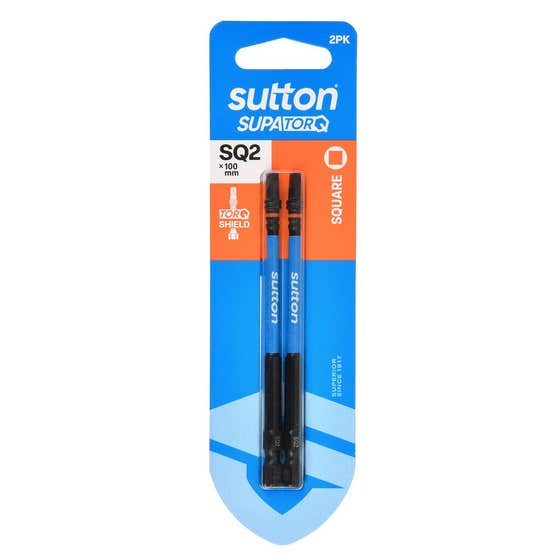 Bit Screwdriver S204 Supatorq SQ2 100mm 2Pk Sutton