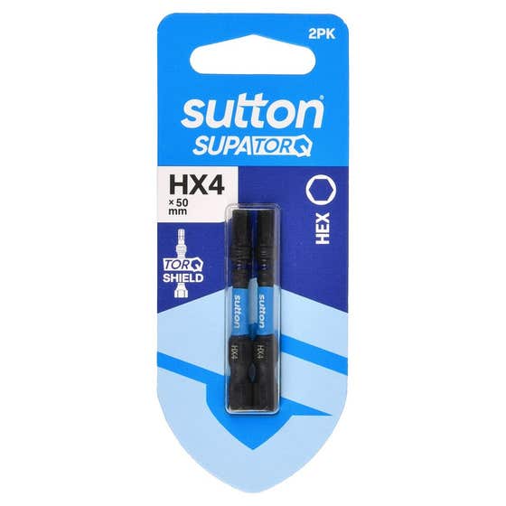 Bit Screwdriver S206 Supatorq HX4 50mm 2Pk Sutton