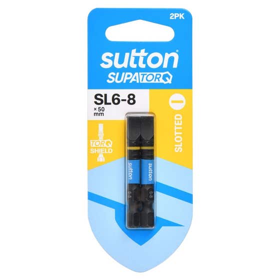 Bit Screwdriver S218 Supatorq SL6-8 50mm 2Pk Sutton