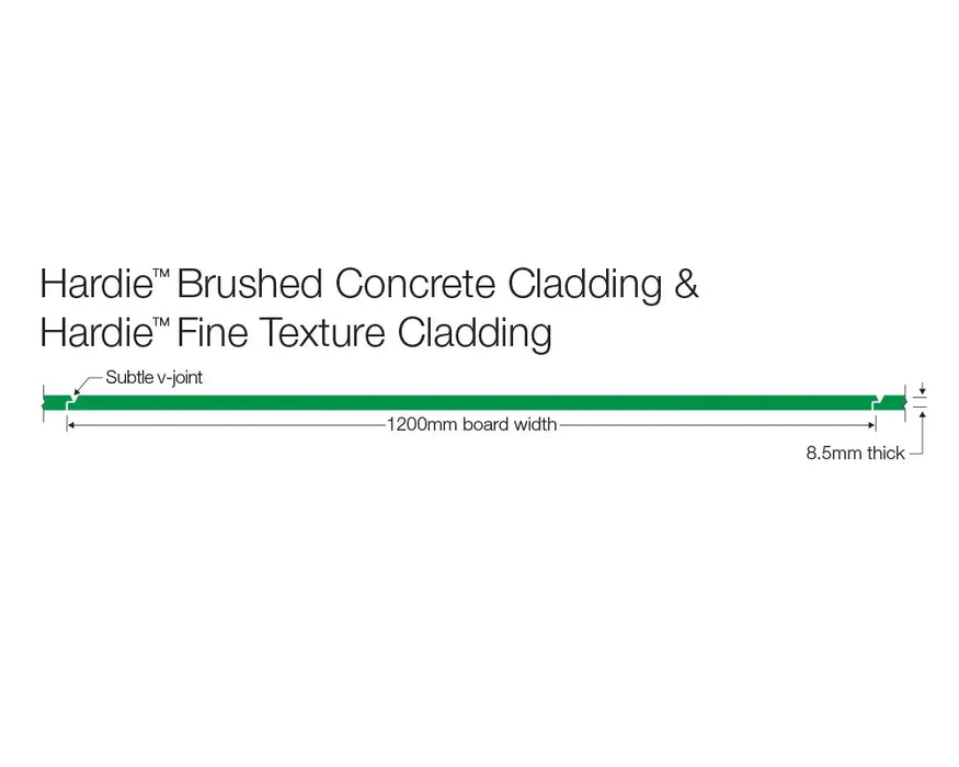 James Hardie Brushed Concrete Cladding Panel 8.5mm
